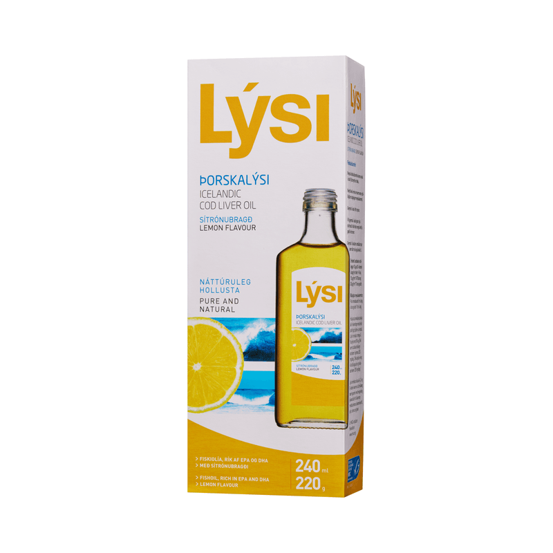 Lýsi Lemon-Flavored Cod Liver Oil (240ml)