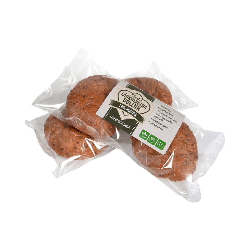 Gæðabakstur Low-Carb Buns 2-pack (100g)