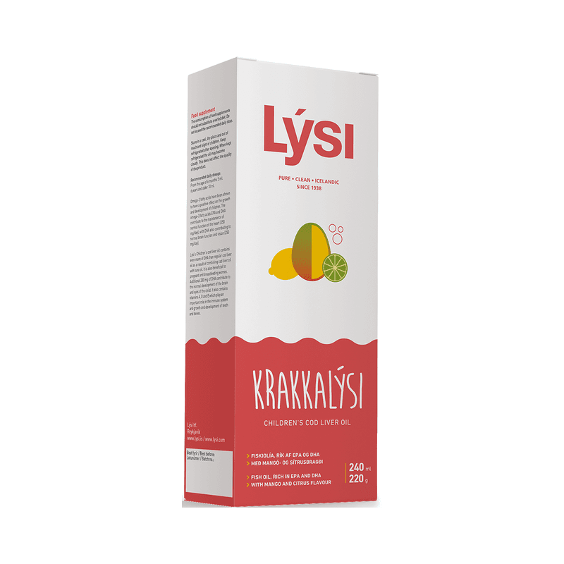 Lýsi Kids Cod Liver Oil - Mango & Citrus (240ml)