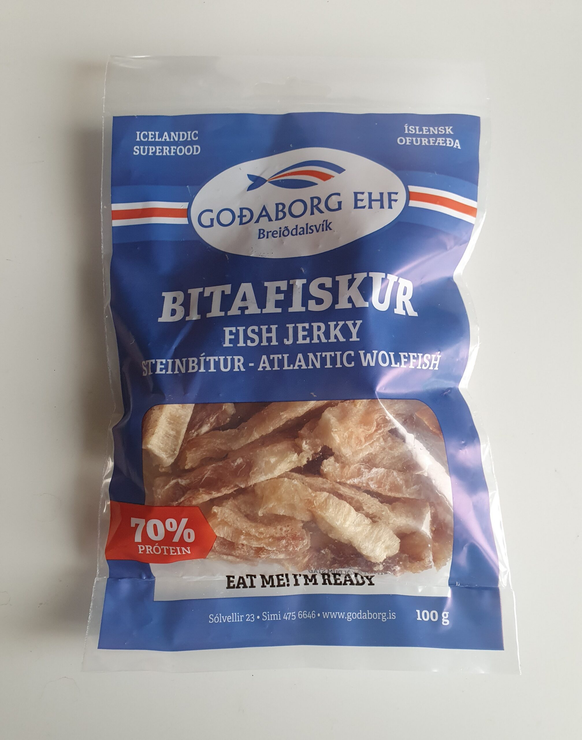 Fish Jerky - Atlantic Wolffish (100g)