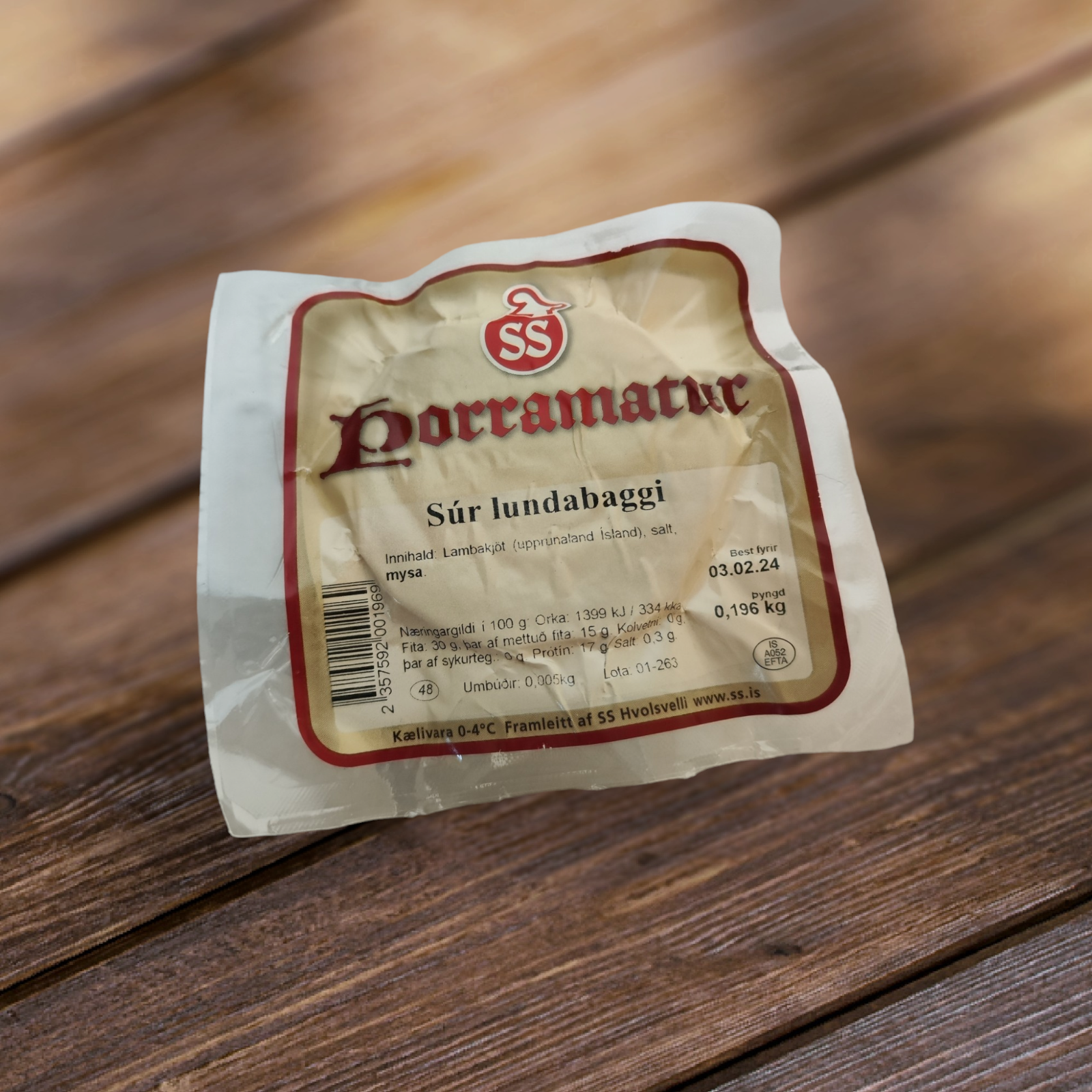 Súrir Lundabaggar (200-300g)