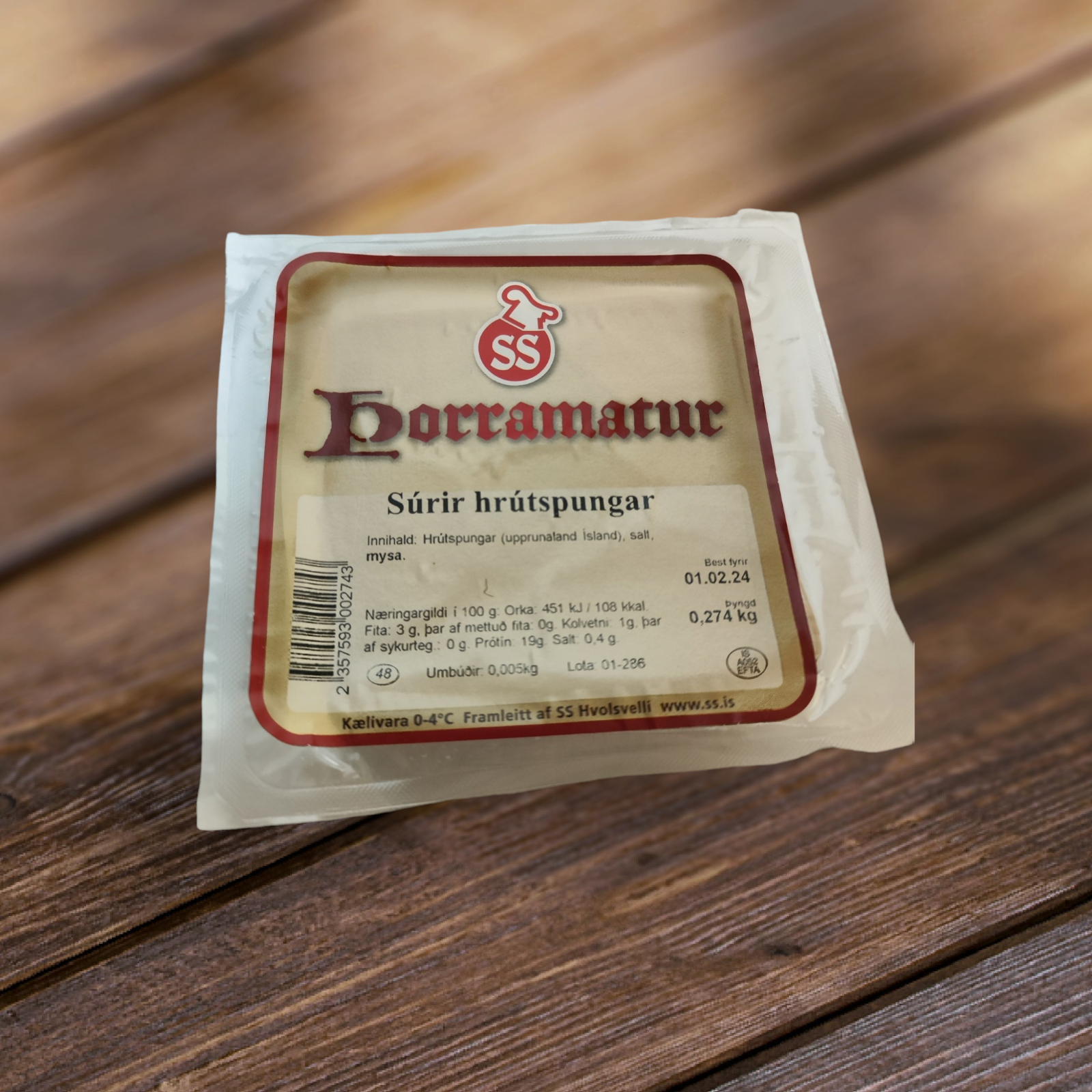 Súrir Hrútspungar (200-300g)