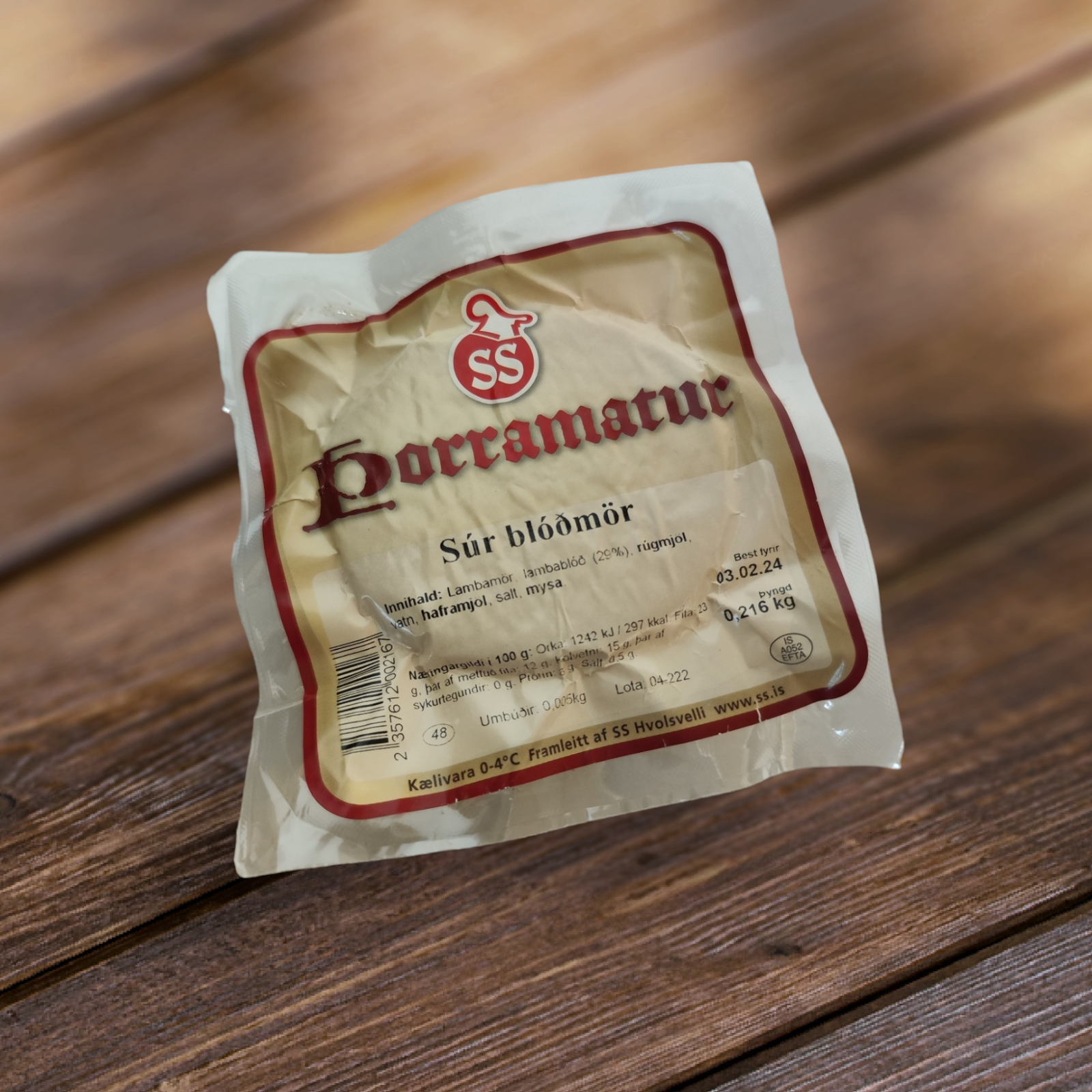 Sour Blood pudding - Súr Blóðmör (200-300g)